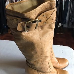 Coach camel colored signature embossed boot 7